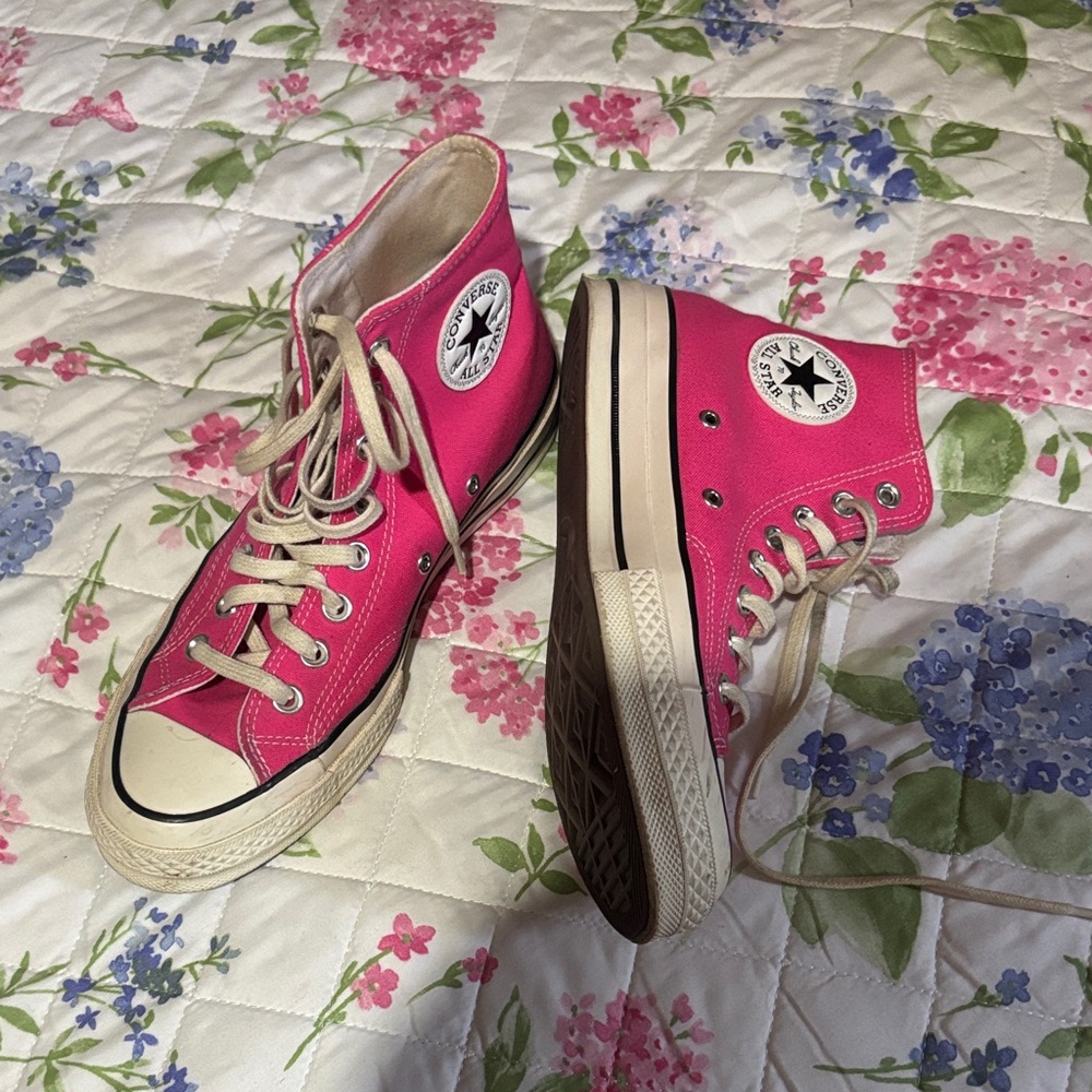 Converse Pink High Top Canvas Sneakers